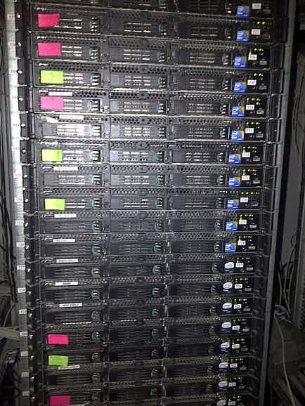 Servers in rack