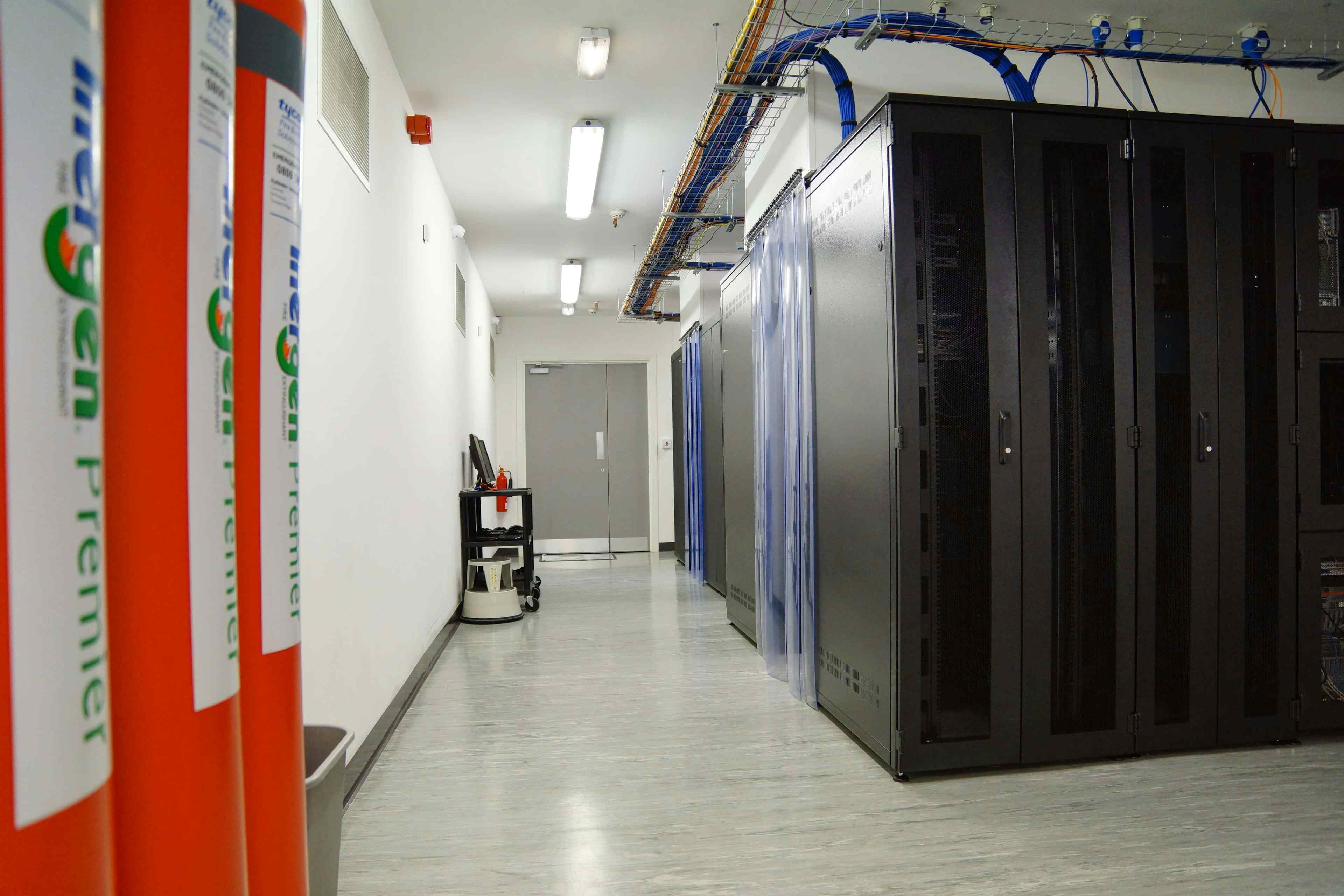 View down datacentre hall